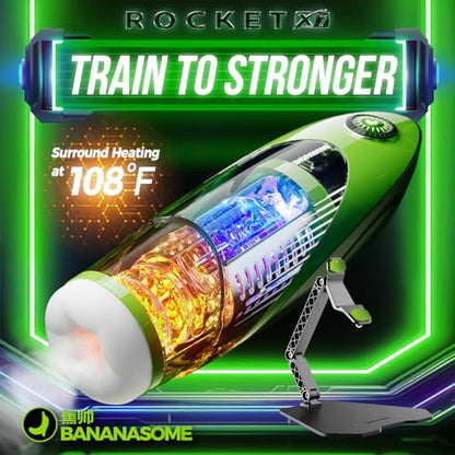 Bananasome Male Masturbator Automatic Sex Toys for Men, Rocket X7 Sex Machine Male Stroker Sucking Toys, 3D Realistic Pussy Pocket for Men's Sex Toy