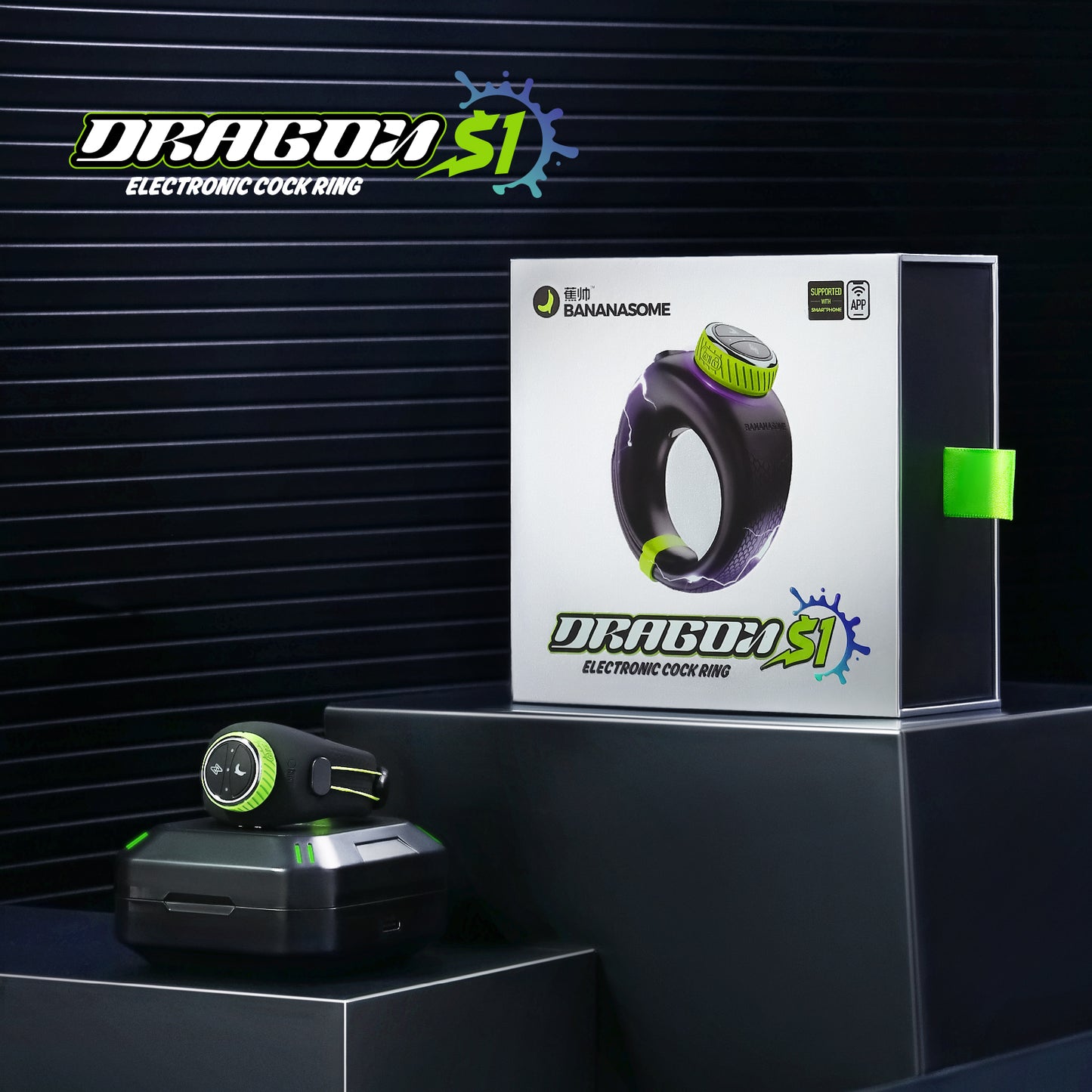 Bananasome Dargon S1 Cock Ring Electric Pulse Vibration